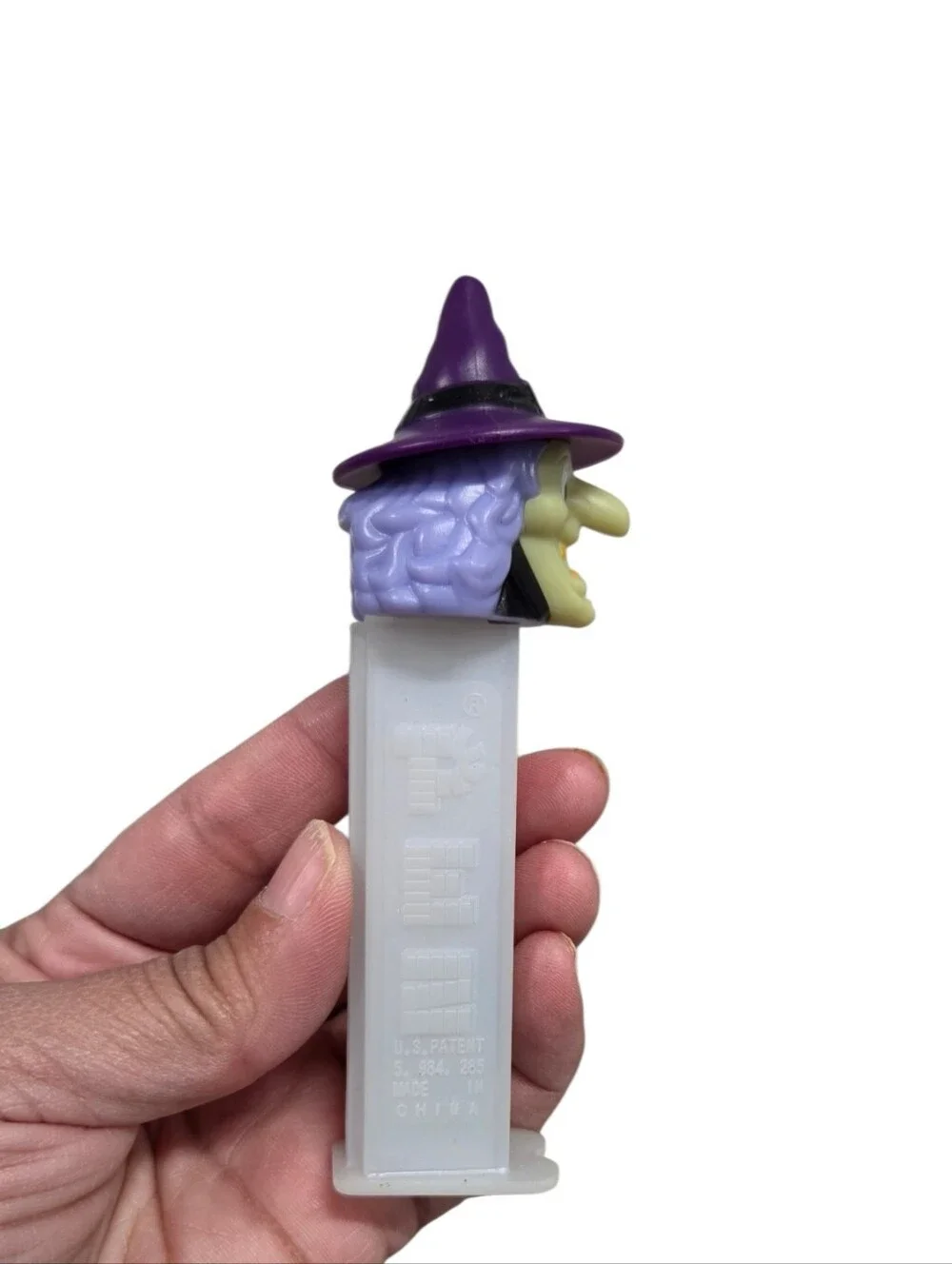 2011 PEZ Purple Glowing Witch Candy Dispenser Halloween Party Favor